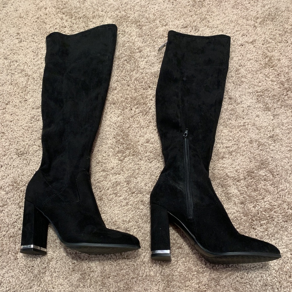 Marc Fisher Suede Knee High Boots in Black size 7